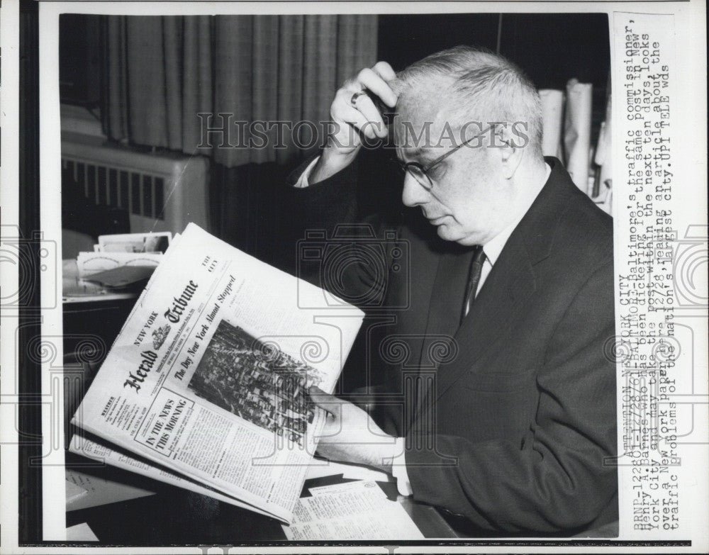 1961 Press Photo Baltimore&#39;s Traffic Commissioner, Henry Barnes - Historic Images