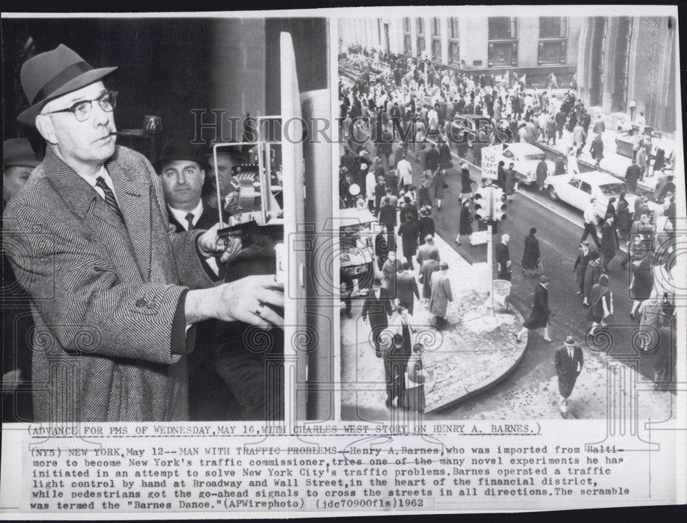 1962 Press Photo Henry Barnes, New York&#39;s Traffic Commissioner - Historic Images