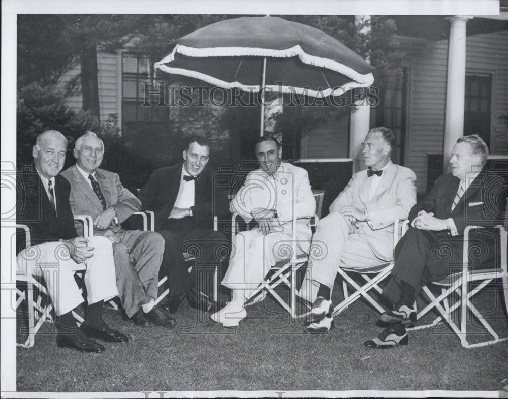 1959 Press Photo Dennis Roberts, Joseph Johnson, Edmund Muskie, Abraham Ribicoff - Historic Images