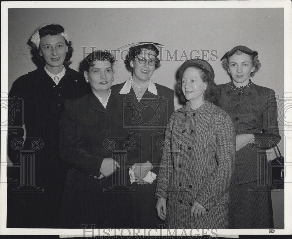 1956 Press Photo Mrs Edna Herbert,Mrs Elsie Pike,Mrs Donald McKinnon,Miss Alice - Historic Images