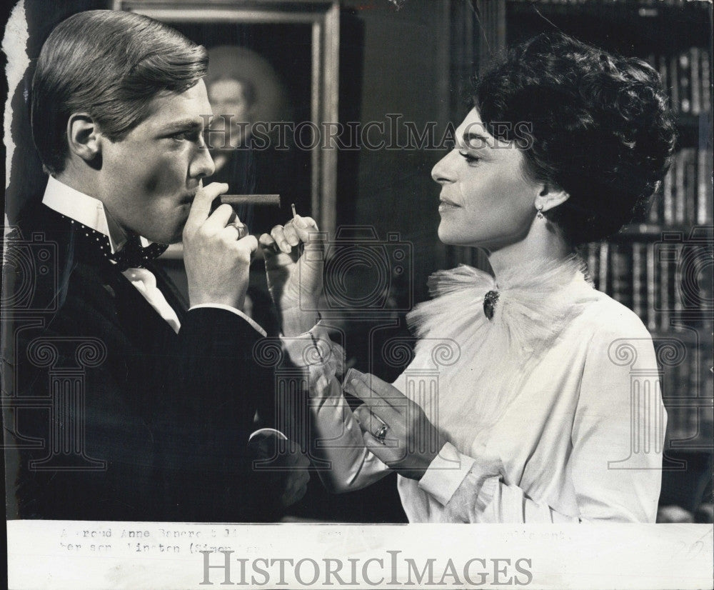 1972 Press Photo Anne Bancroft &amp; Simon Ward in &quot;Young Winston&quot; - Historic Images