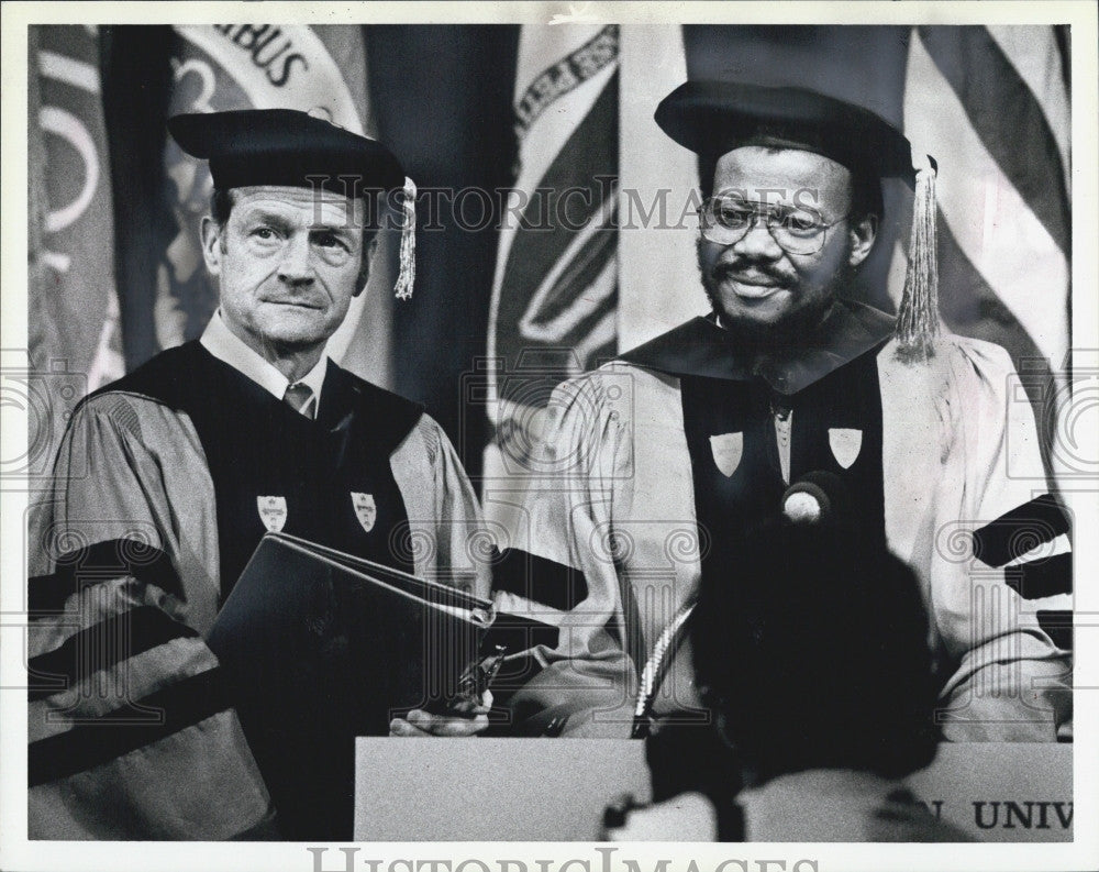 1986 Press Photo Zulu Chief Mangosuthu Gatsha Buthelezi - Historic Images