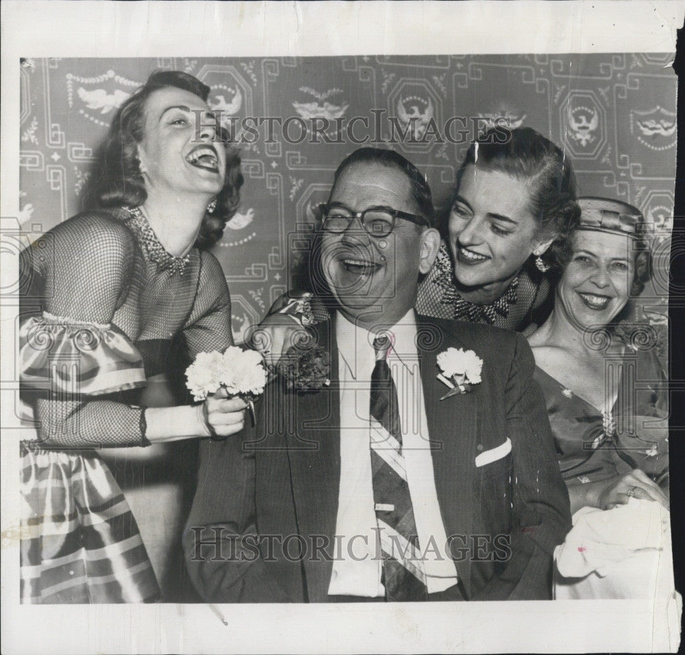 1956 Press Photo Rep MG Burnside,and entertainers - Historic Images