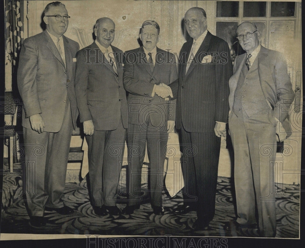 1958 Press Photo Dennis Shea,JV casey,JH McGaffigan,HG kern,A Good - Historic Images