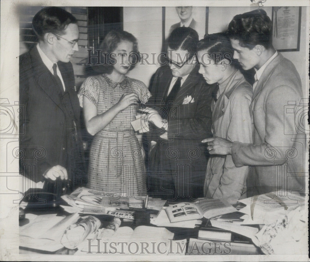 1946 Press Photo R. Childers, L. Waller, Dr. H. Sheldon, R. Forrest, D. Duke - Historic Images