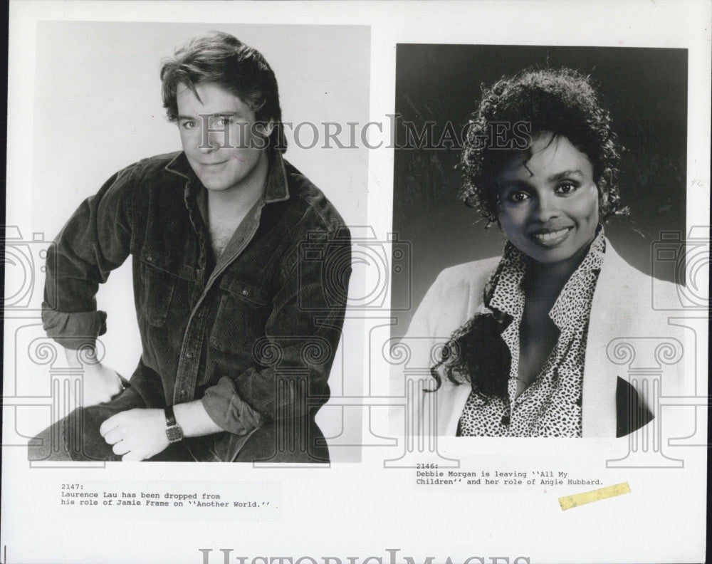 1989 Press Photo Laurence Lau &amp; Debbie Morgan Leave Film Roles - Historic Images