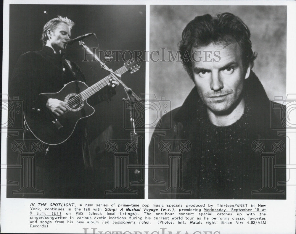 Press Photo Sting  English musician, singer-songwriter. - Historic Images