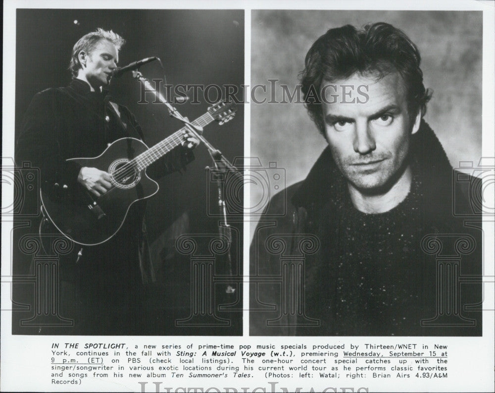 Press Photo Sting  English musician, singer-songwriter. - Historic Images