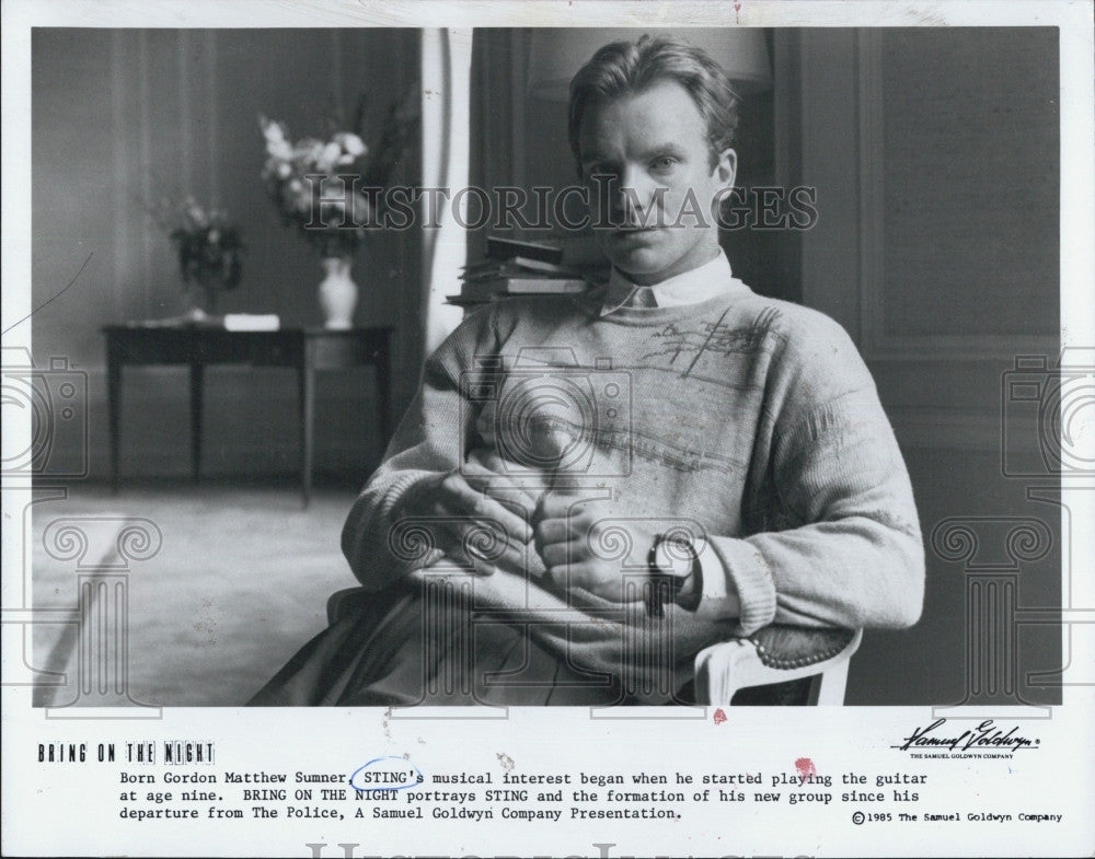 1995 Press Photo Sting Singer Musician BRING ON THE NIGHT - Historic Images