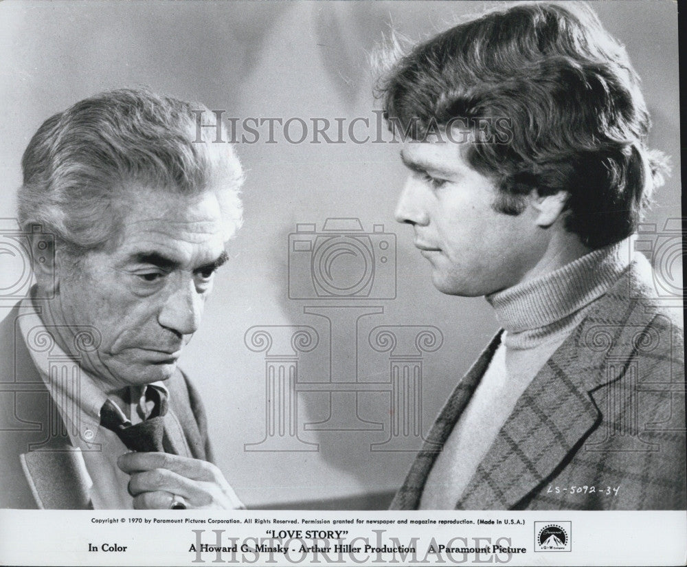 1971 Press Photo Love Story, Starring John Marley and Ryan O&#39;Neal - Historic Images