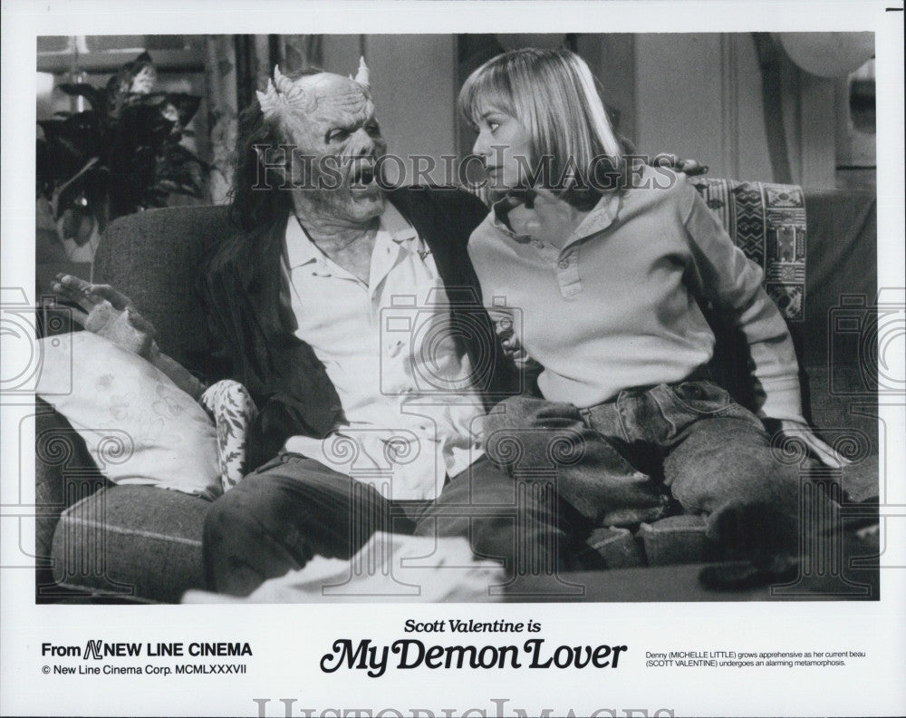 Press Photo Michelle Little and Scott Valentine in &quot;My Demon Lover&quot; - Historic Images