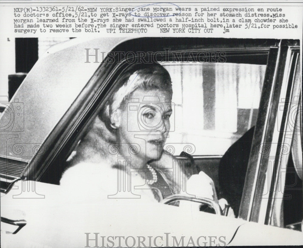 1962 Press Photo Singer Jane Morgan - Historic Images