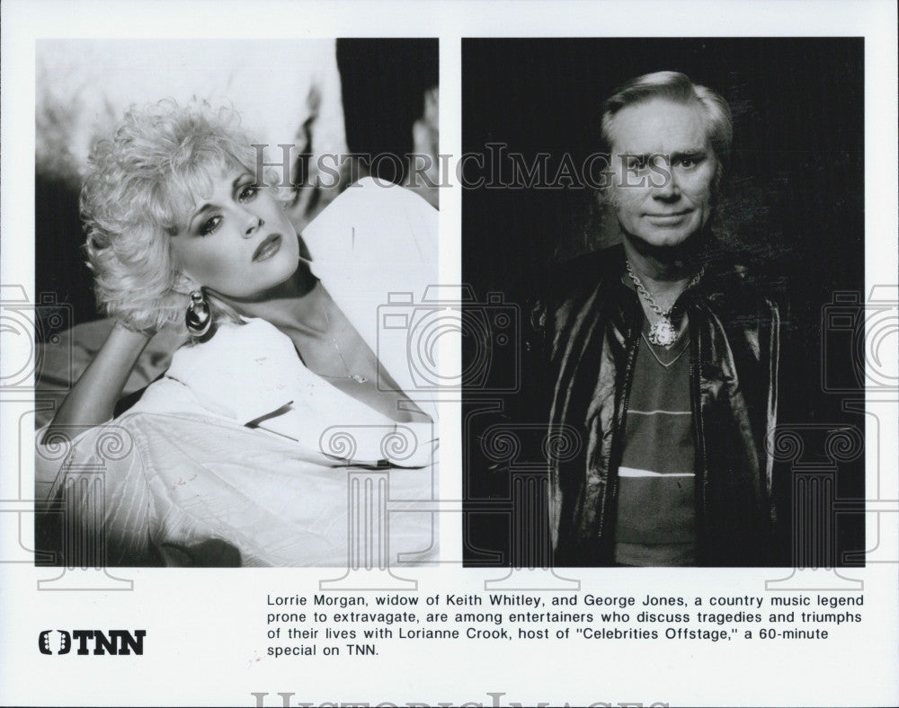 Press Photo Lorrie Morgan &amp; George Jones w/ Lorraine Crook - Historic Images