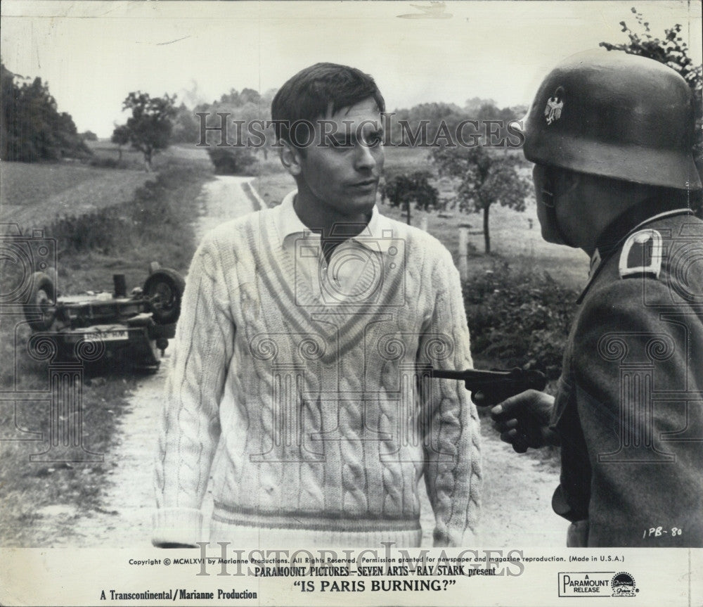 1966 Press Photo French-Swiss actor Alain Delon played as Gen.Chaban-Delmas. - Historic Images