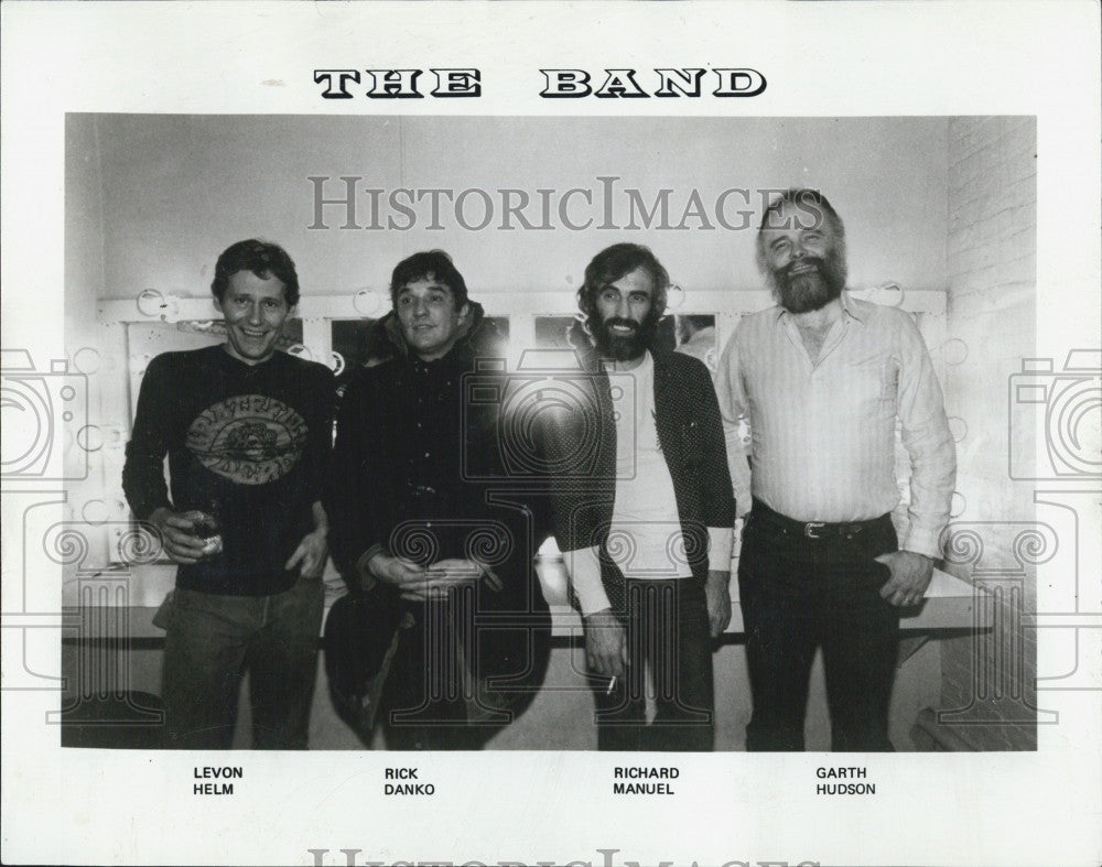 Press Photo  Music Group, The Band,L Helm,R Danko,R Manuel,G Hudson - Historic Images