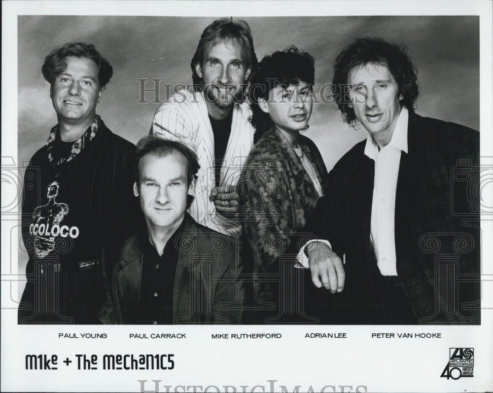 Press Photo Band, Mike &amp; the Mechanics,P Young,P Carrack,M Rutherford,A Lee - Historic Images