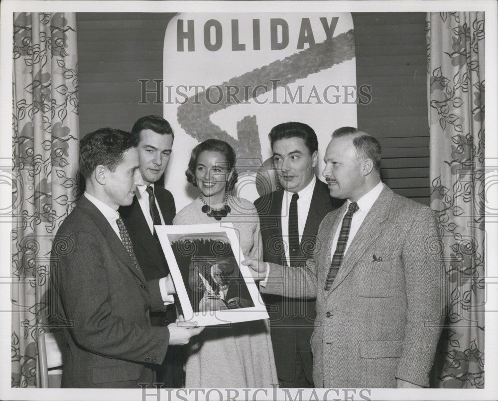 1956 Press Photo Frank Kensley,Louis Mercier,Phil Nutting,J King,G Campbell - Historic Images