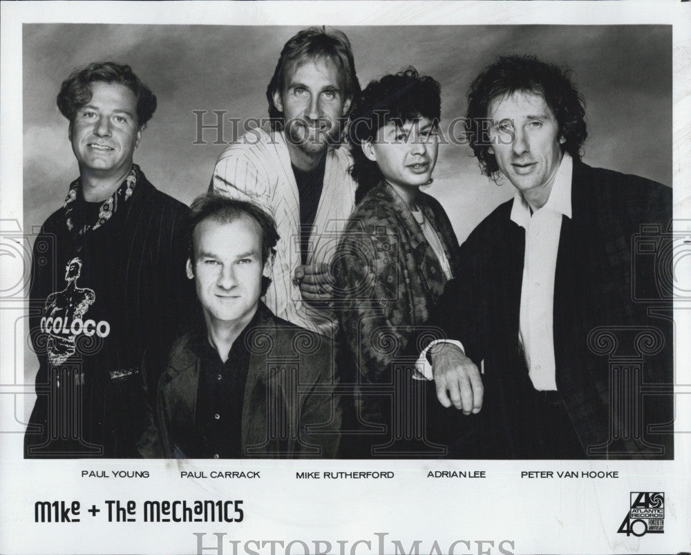 Press Photo Band,Mike &amp; the Mechanics,P Young, P Carrack,M Rutherford,A Lee - Historic Images