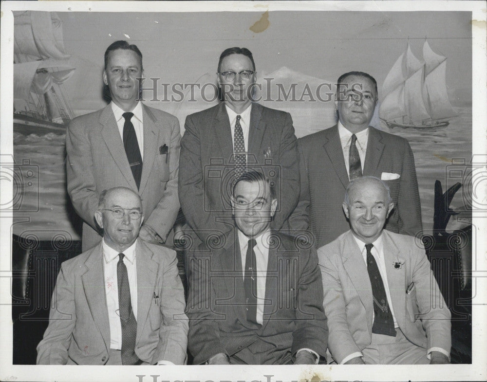 1956 Press Photo BP Storrs,SG Duncan,LA Webster,EG Jacobsen,GH Hicks,TR Gregory - Historic Images