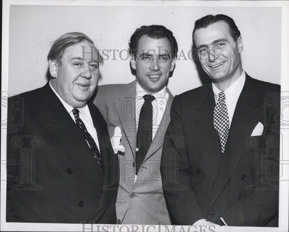 1953 Press Photo C Laughton,P Gregory &amp; A Bossett - Historic Images