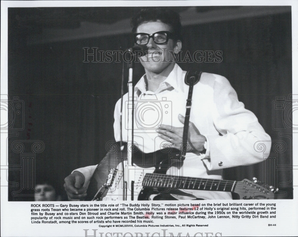 1978 Press Photo Actor Gary Busey &quot;The Buddy Holly Story&quot; - Historic Images