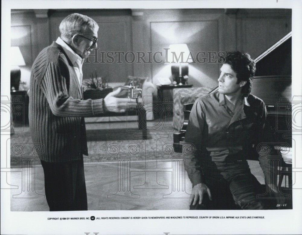 1984 Press Photo George Burns and another actor in a film - Historic Images