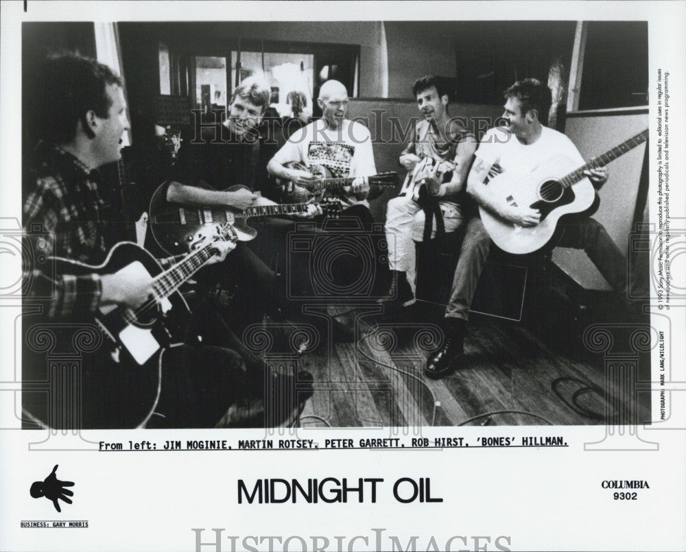 1993 Press Photo Midnight Oil - Historic Images