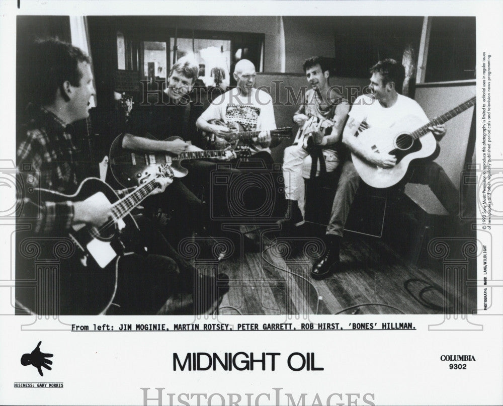 1993 Press Photo Australian rock band Midnight Oil, Jim Moginie, Martin Rotsey - Historic Images