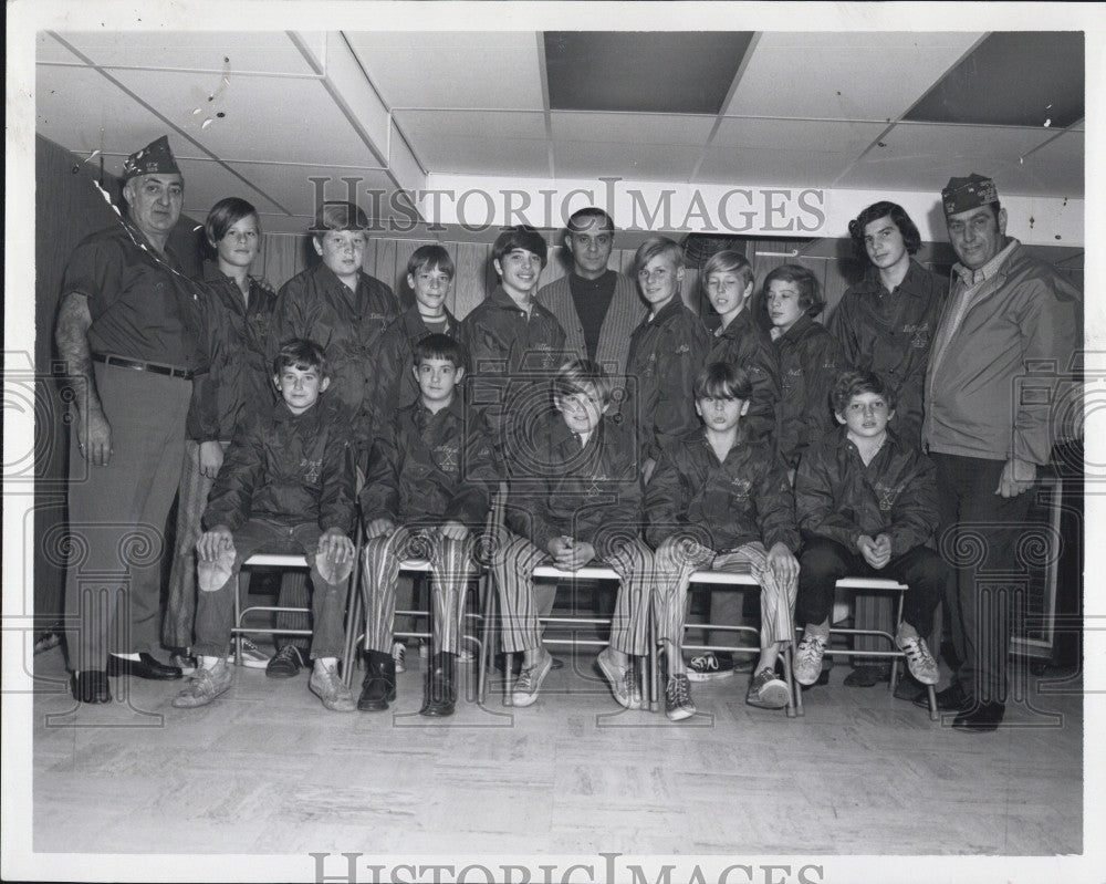 1971 Press Photo Cmdr. Arthur Stack, Cmdr. Frank Cordaro And Hockey Team - Historic Images