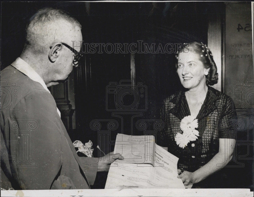 1952 Press Photo William N. Hardy And Elizabeth A. Stanton - Historic Images