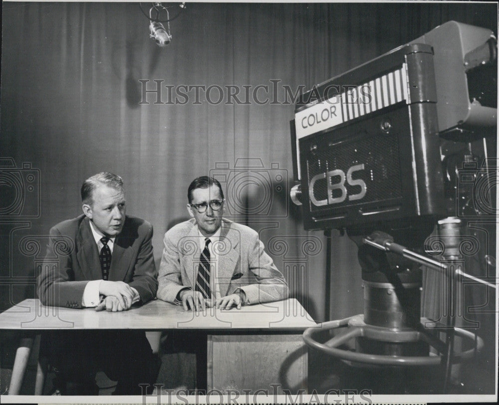 1951 Press Photo Wayne Coy And Frank Stanton - Historic Images