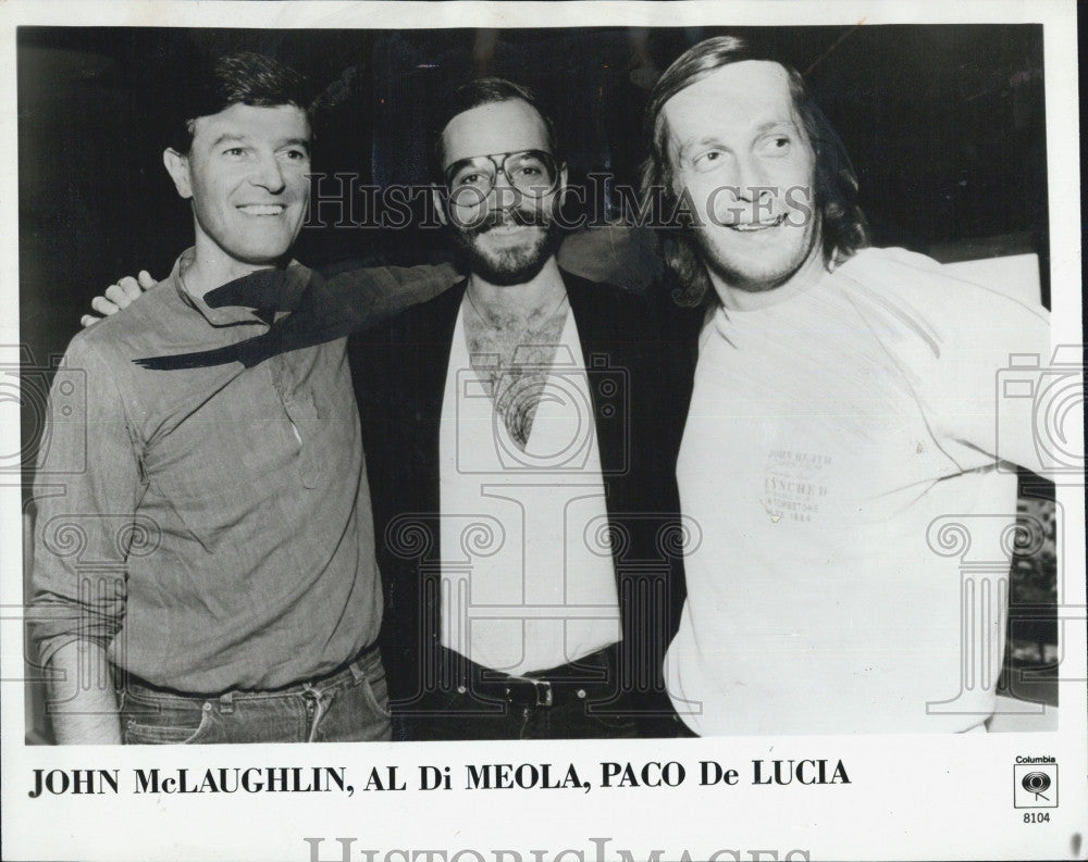 Press Photo Musicians, John McLaughlin,Al Di Meola &amp; Paco De Lucia - Historic Images