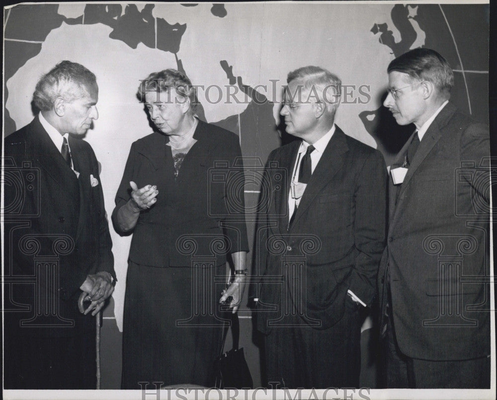 1959 Press Photo Mrs. Eleanor Roosevelt, Speaker of &quot;Prospects for Mankind&quot; - Historic Images