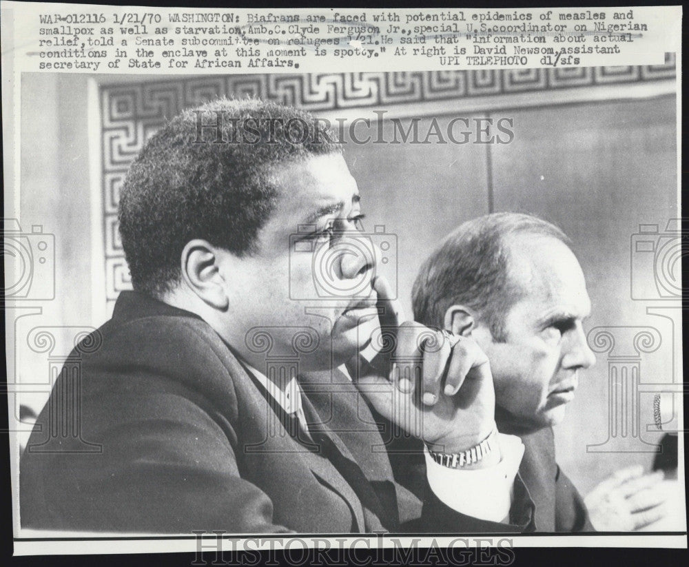 1970 Press Photo Clyde Ferguson, Coordinator in Nigerian Relief - Historic Images