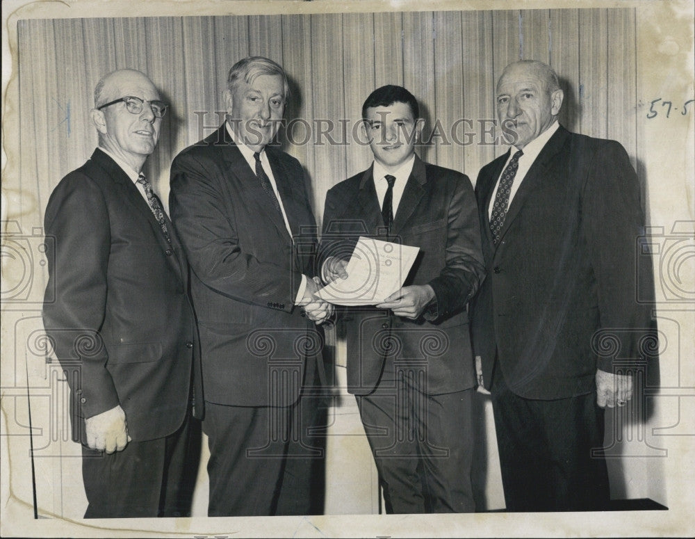 1967 Press Photo John Fenton, Michael McGrath James Colbert, Scholarship Award - Historic Images