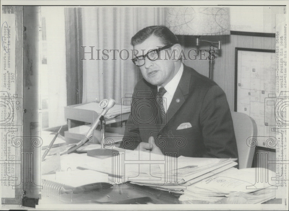 1967 Press Photo Democratic State Chairman Ferency - Historic Images