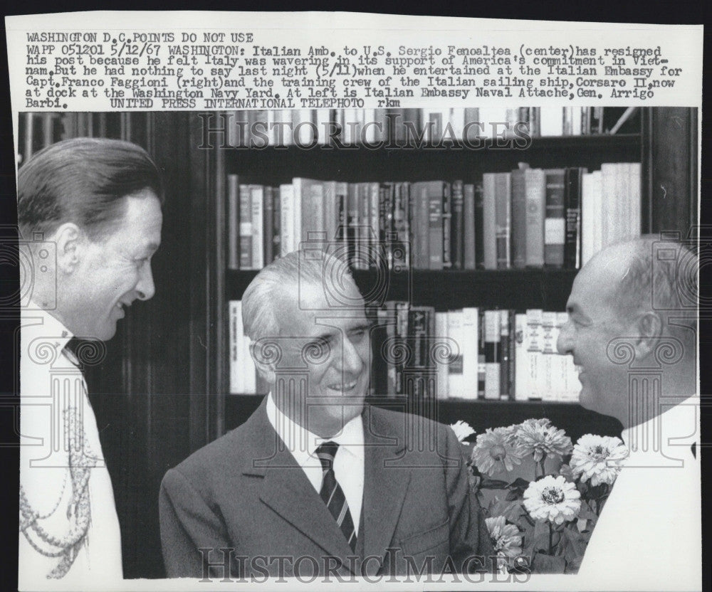 1967 Press Photo U.S. Sergio Fenoeltea. - Historic Images