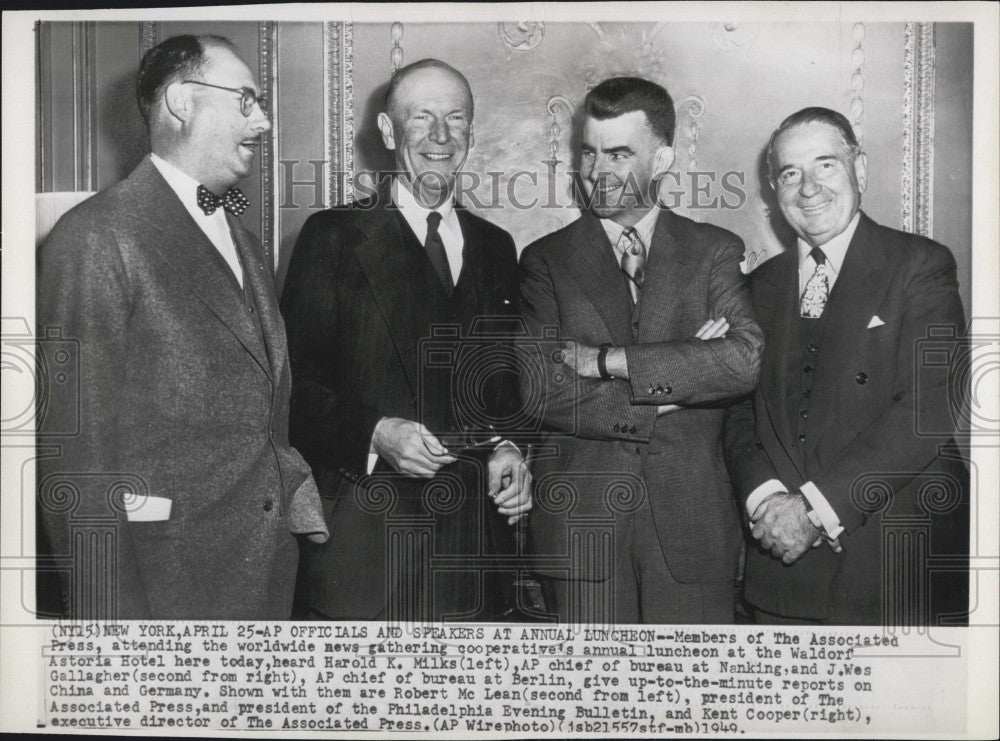 1949 Press Photo Officials And Speakers At Annual Luncheon - Historic Images