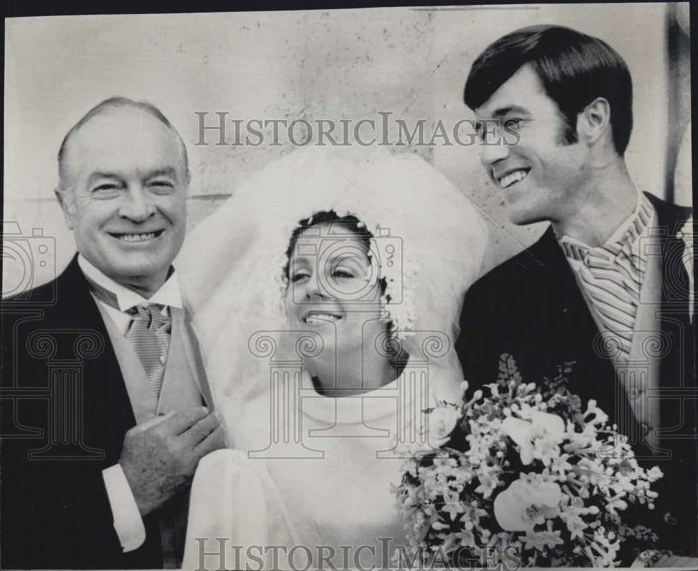 1969 Press Photo Bob Hope, Nora Avis Hope And Samuel Boyd McCullagh - Historic Images