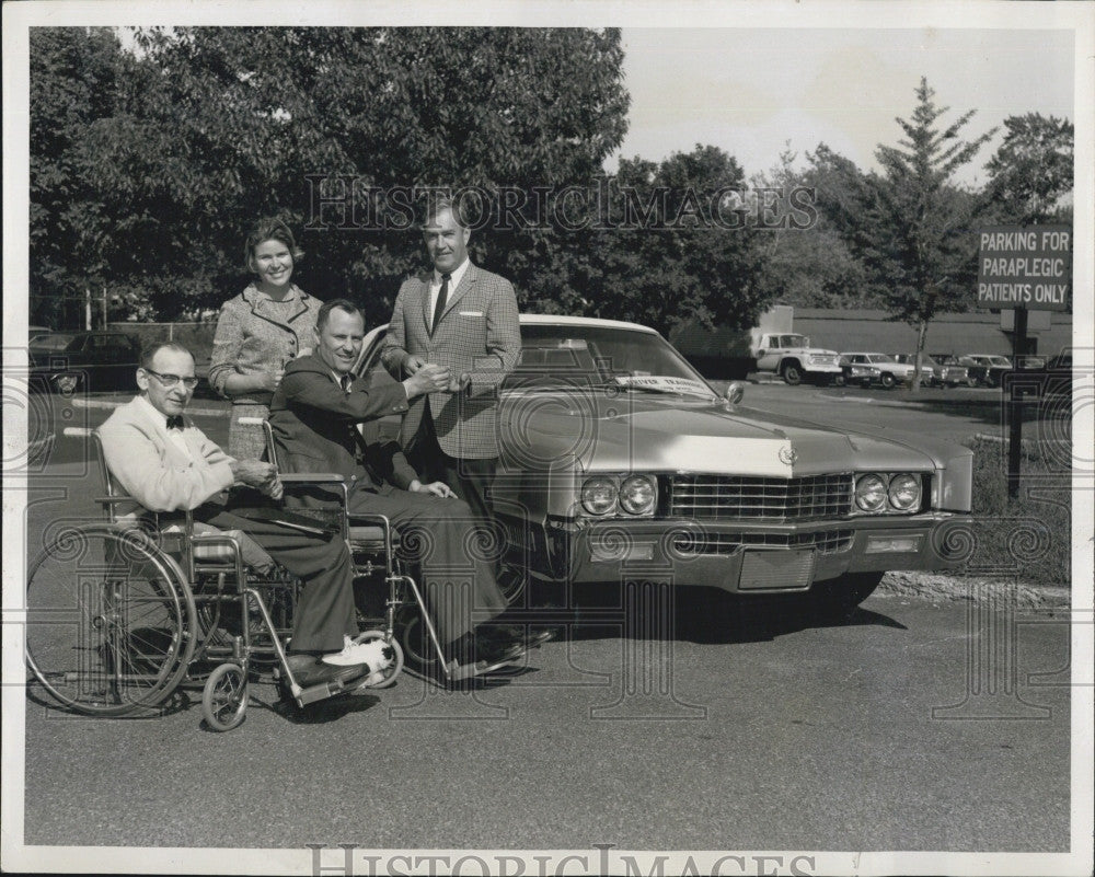 1969 Press Photo Alan Reich National Paraplegic Foundation  Driver Training Car - Historic Images