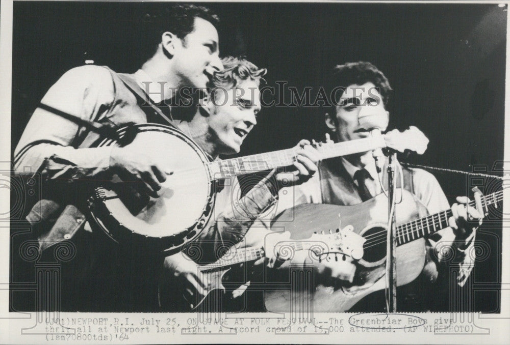 1964 Press Photo Musicians, The Grenbriar Boys perform - Historic Images