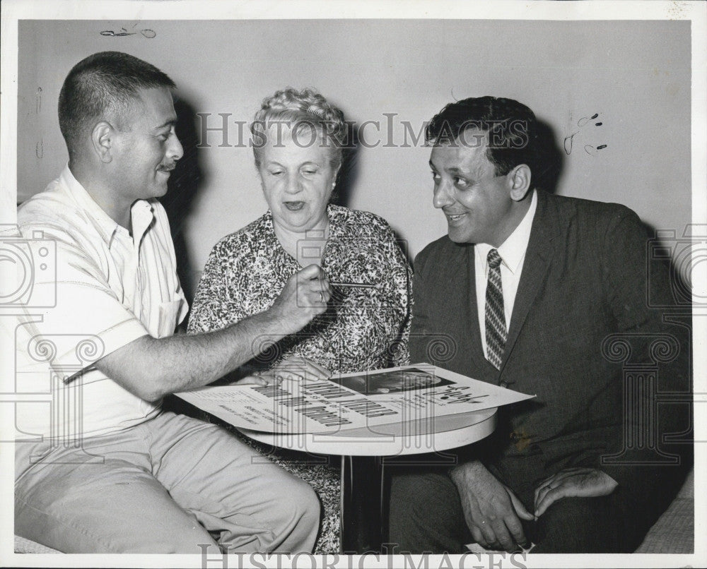 1960 Press Photo Dr IJ Greenblatt,Mrs D Lamere &amp; JN Falciglia - Historic Images