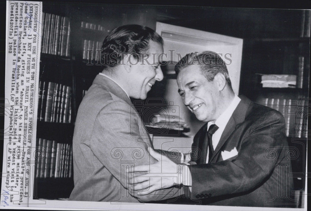 1962 Press Photo Brazilian President Jose Goulart. - Historic Images