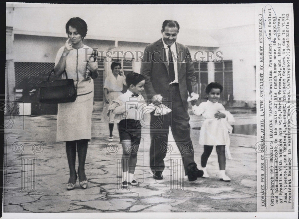 1962 Press Photo Brazilian President Joa Goulart. - Historic Images