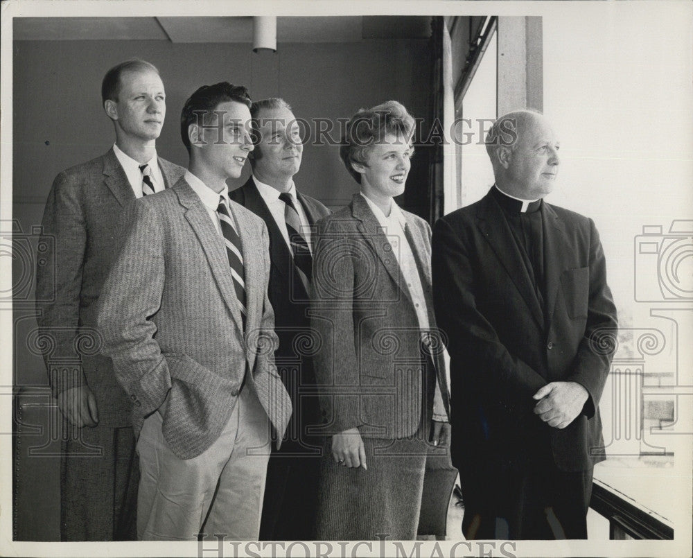 1957 Press Photo New Chaplains at Brandels University - Historic Images