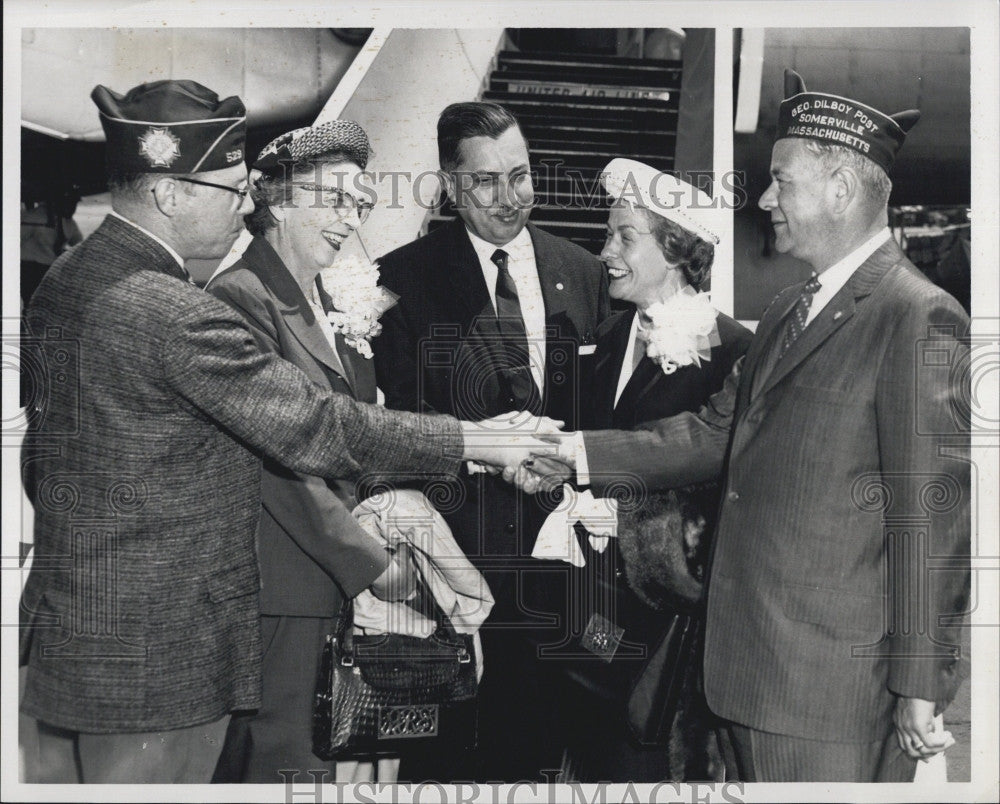 1960 Press Photo Louis F Feldmann Wife/Mrd-Mrs Harold W Wells Somerville Mayor - Historic Images