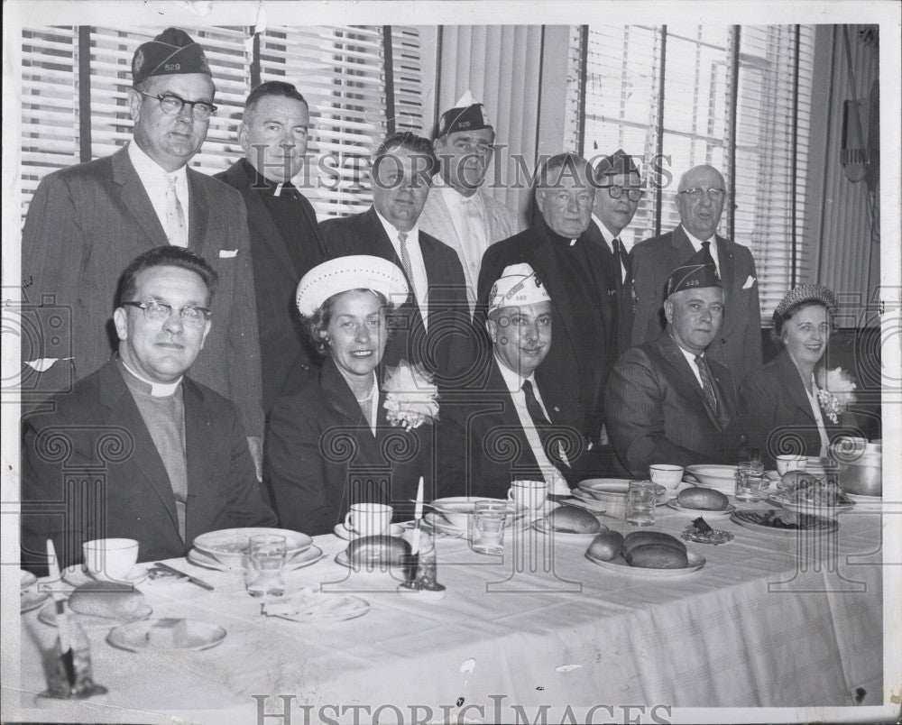 1960 Press Photo VFW Cmddr And Mrs Louis G Feldmann At Dilboy Post Luncheon - Historic Images