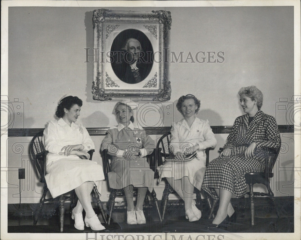 1951 Press Photo P DeFeo,S Chamberlain,E Penny &amp; A Robert - Historic Images