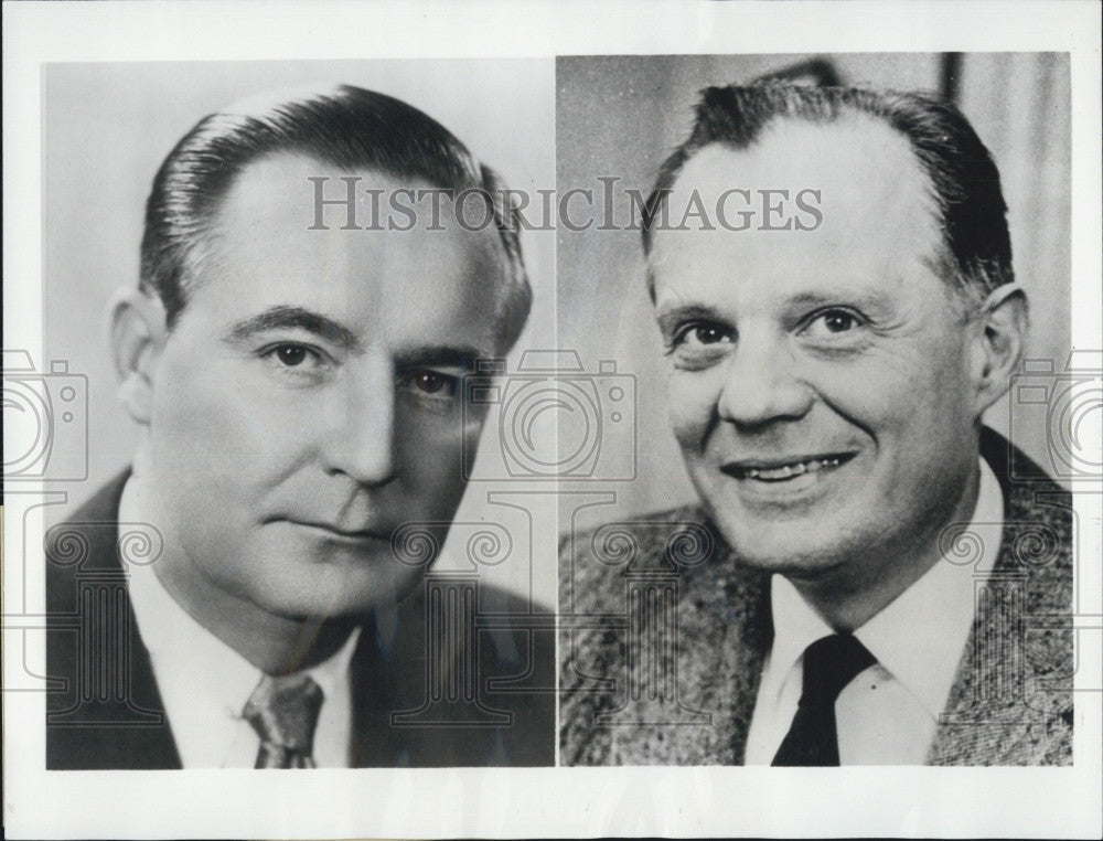 1956 Press Photo Dem. James T. Blair Jr. and his opponent Rep. Lon Hocker - Historic Images