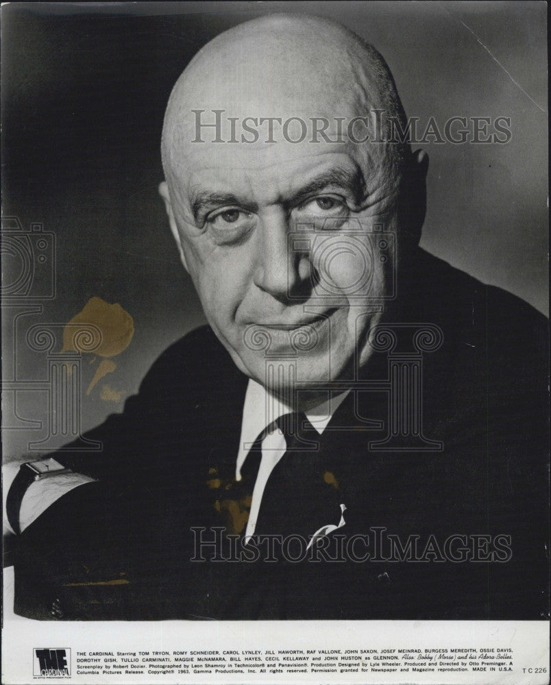 1963 Press Photo Otto Preminger, producer-director of &quot;The Cardinal&quot; - Historic Images